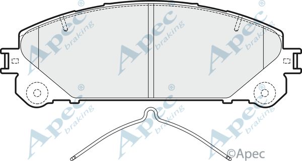 APEC BRAKING stabdžių trinkelių rinkinys, diskinis stabdys PAD1853